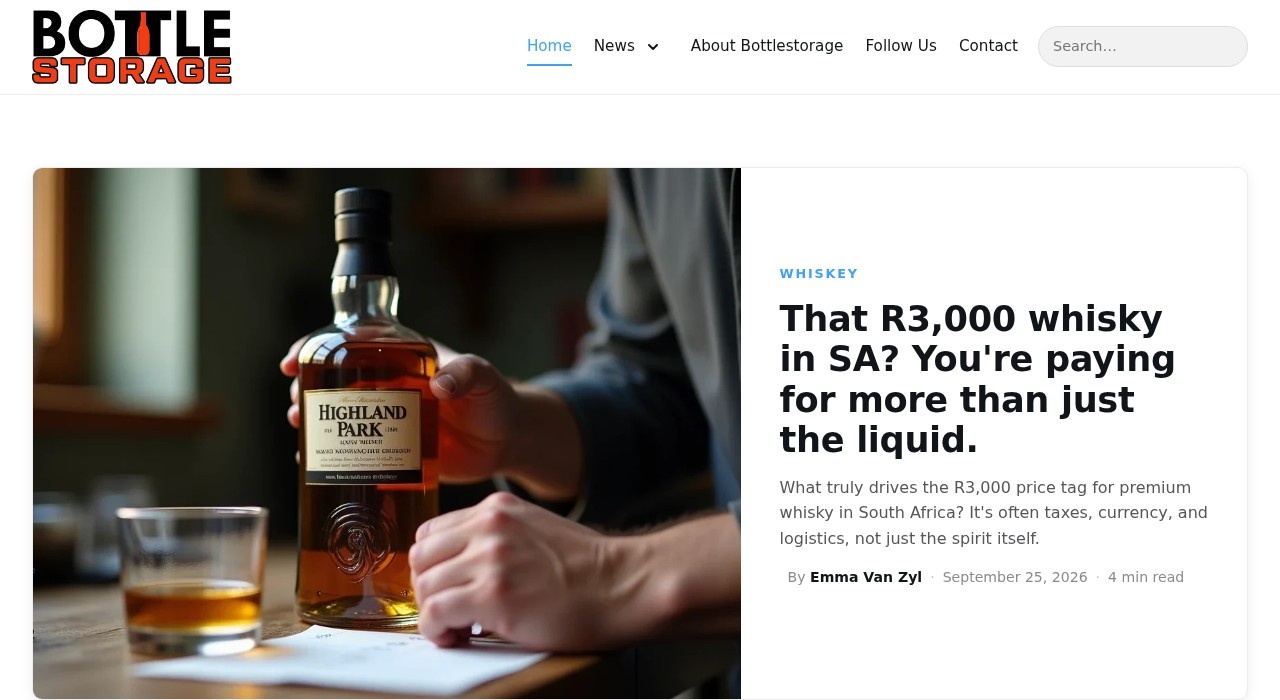 Bottle Storage homepage - spirits and liquor discovery