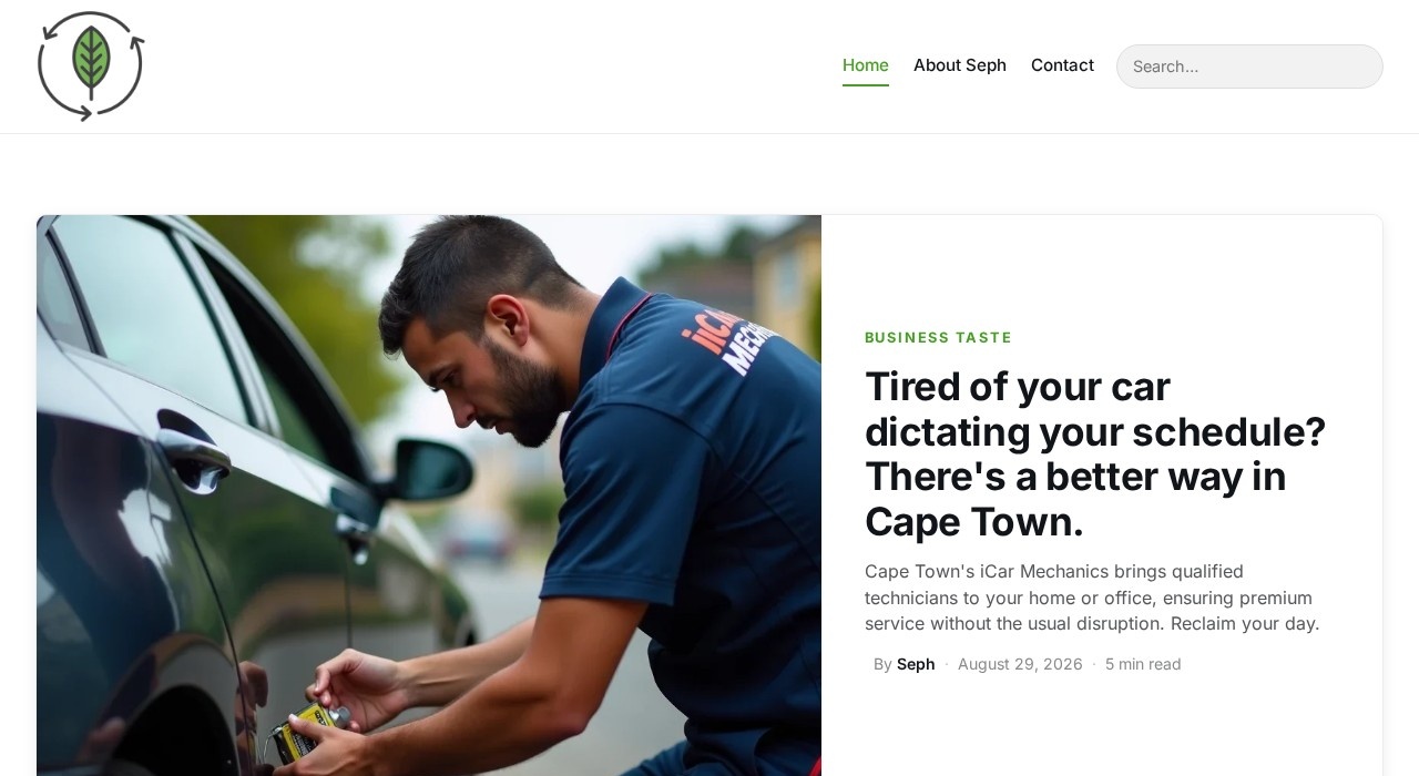 Seph homepage - South African lifestyle business