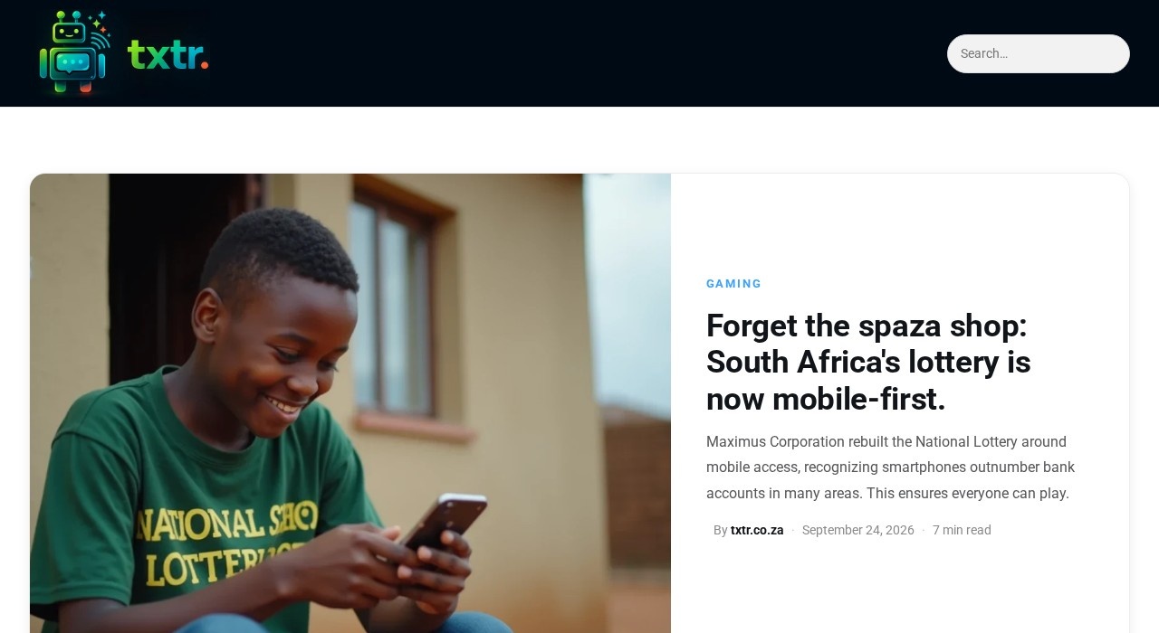 TXTR homepage - South African mobile technology and culture