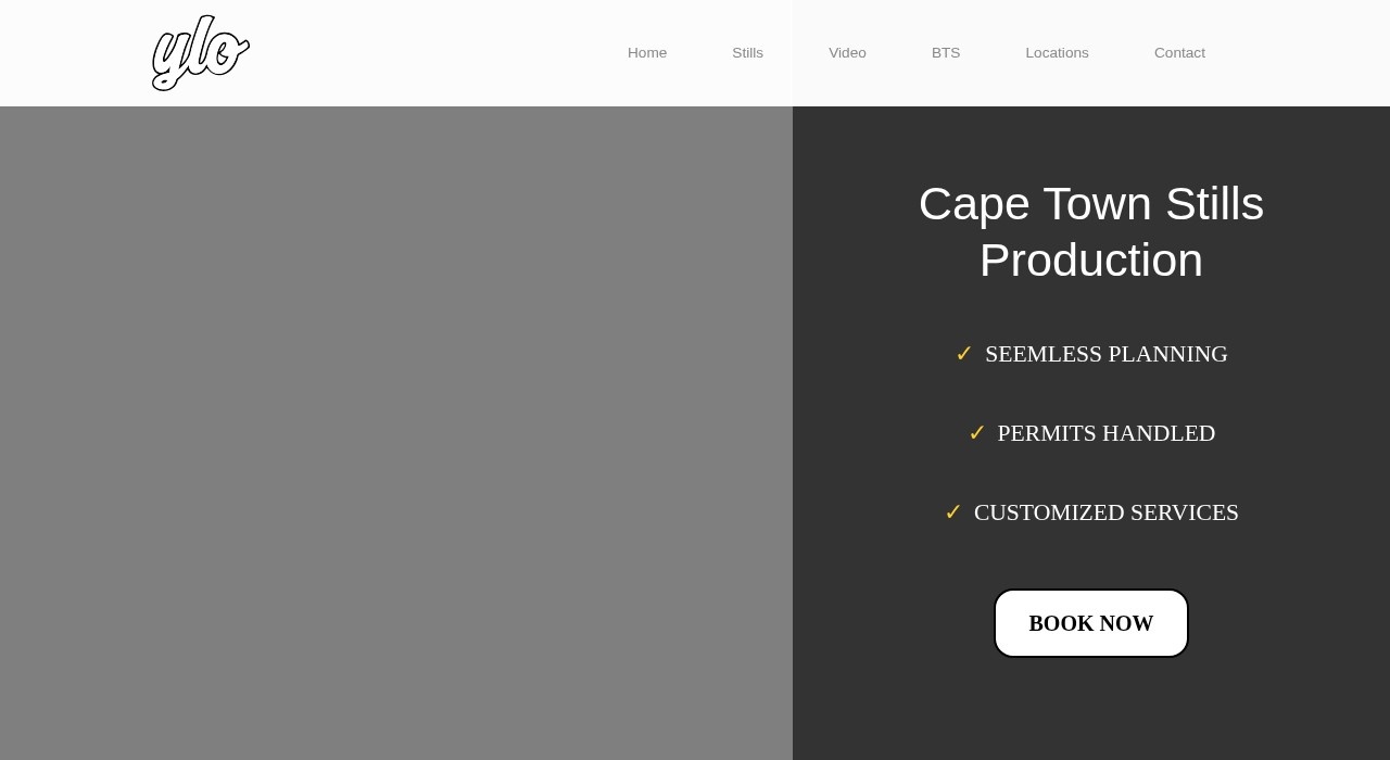 YLO Productions homepage - Cape Town stills production